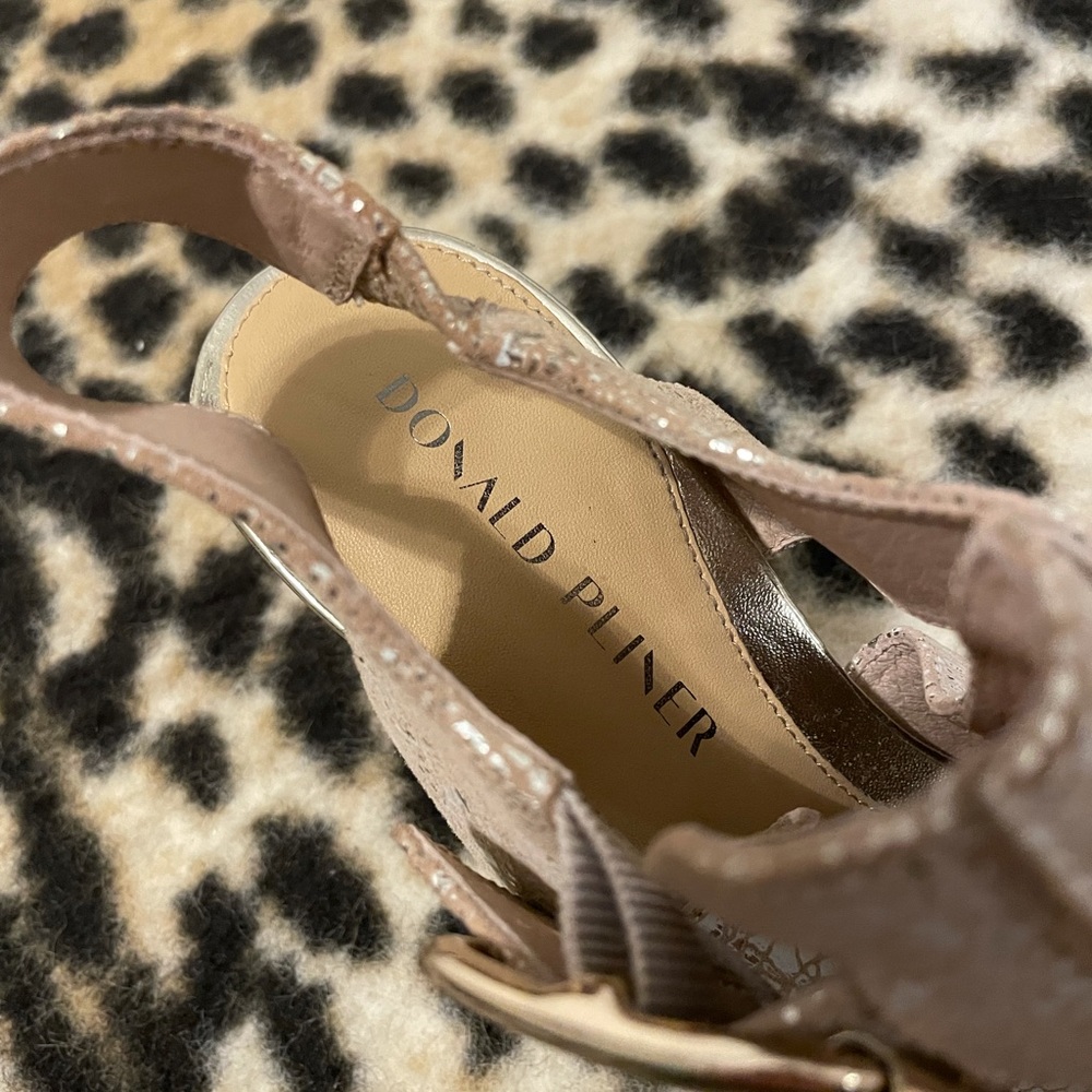 Donald Pliner Anette Metallic Slingback Block Heel - Picture 4 of 5